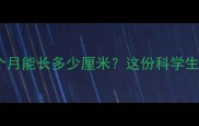 宝宝头发一个月能长多少厘米这份科学生长指南请收好